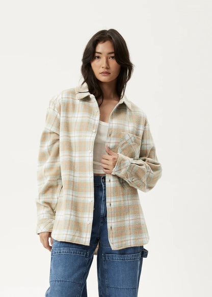 Lighthouse - Recycled Flannel Shirt - Taupe