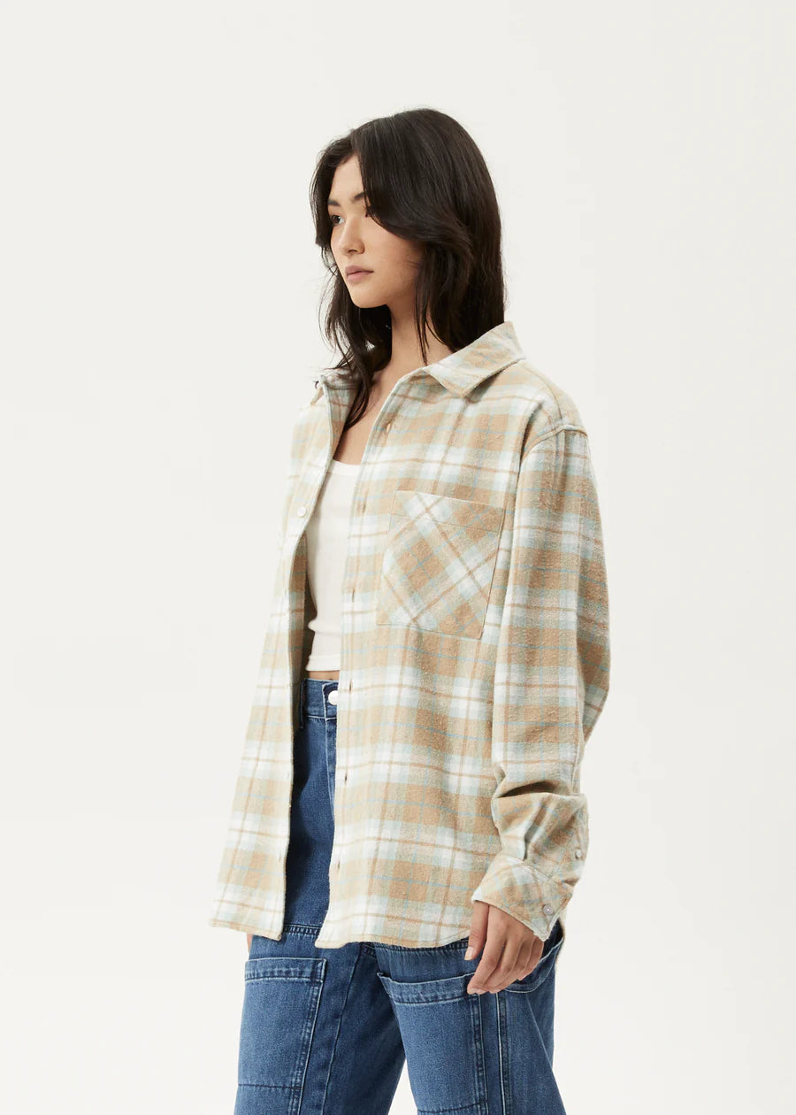 Lighthouse - Recycled Flannel Shirt - Taupe