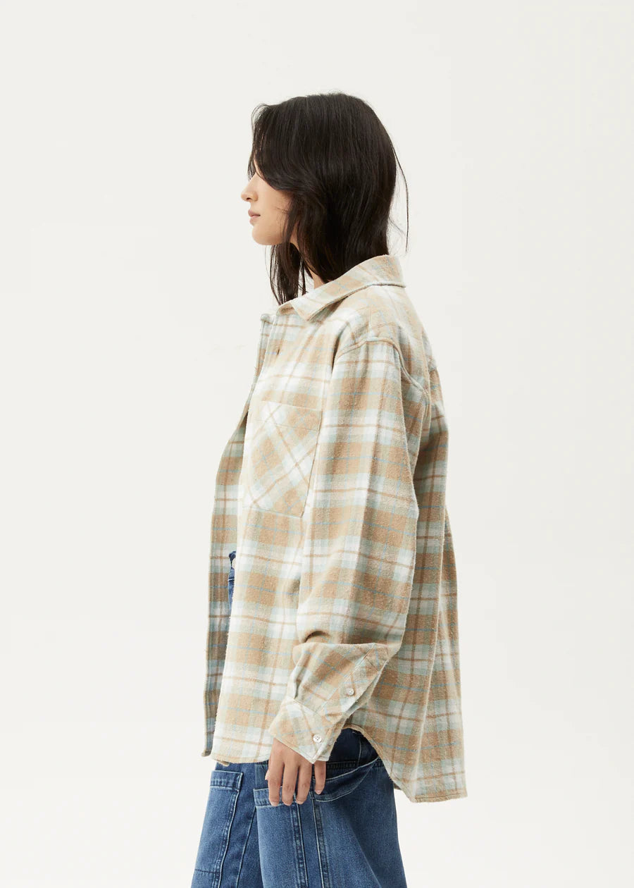 Lighthouse - Recycled Flannel Shirt - Taupe