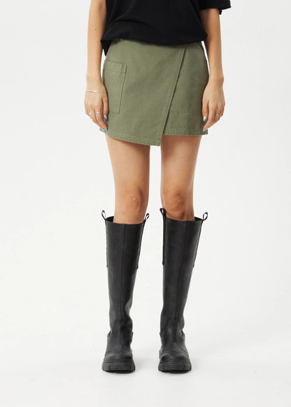 Fraser - Recycled Utility Mini Skirt - Olive