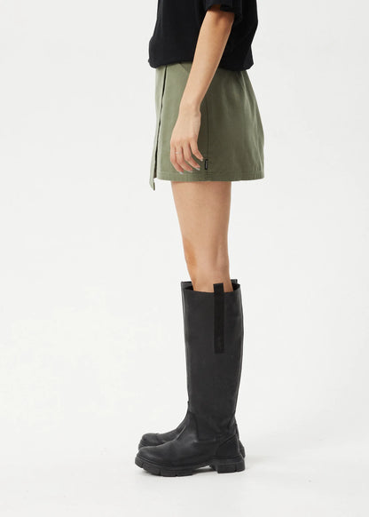 Fraser - Recycled Utility Mini Skirt - Olive
