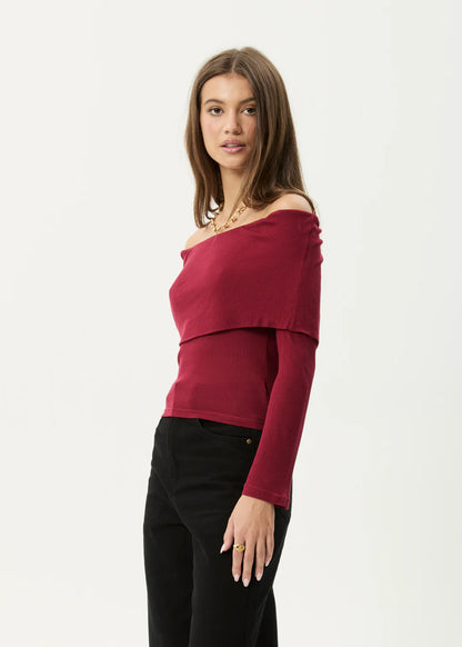 BECKETT - BAMBOO OFF-SHOULDER LONG SLEEVE TOP