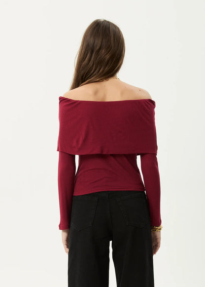 BECKETT - BAMBOO OFF-SHOULDER LONG SLEEVE TOP