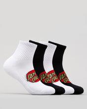 Load image into Gallery viewer, CLASSIC DOT MID SOCK 4PK YOUTH
