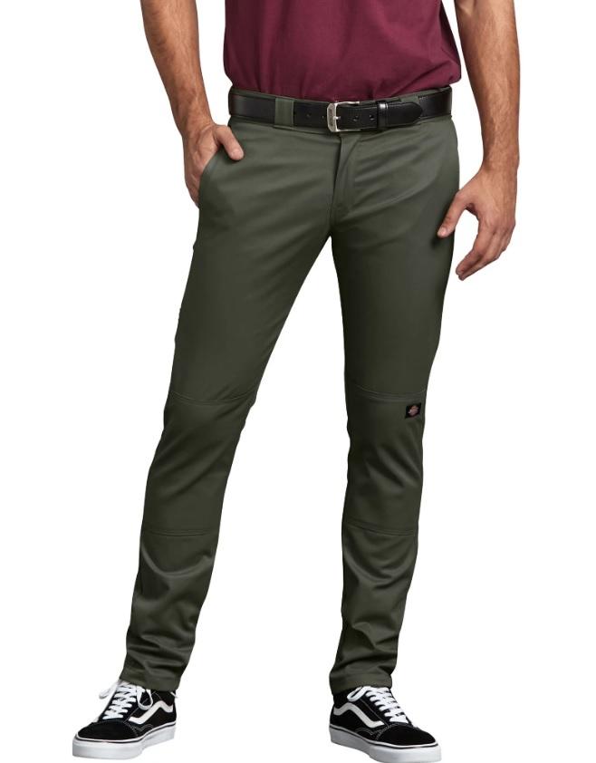 SKINNY STRAIGHT FIT DOUBLE KNEE WORK PANT
