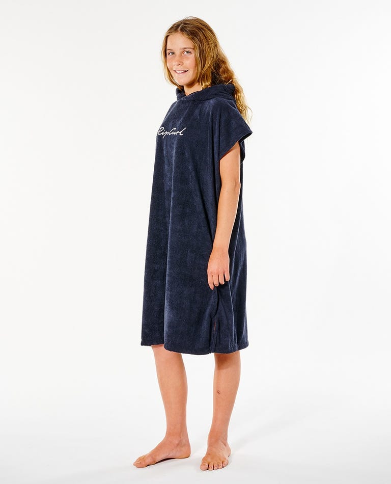 SCRIPT HOODED TOWEL-GIRL