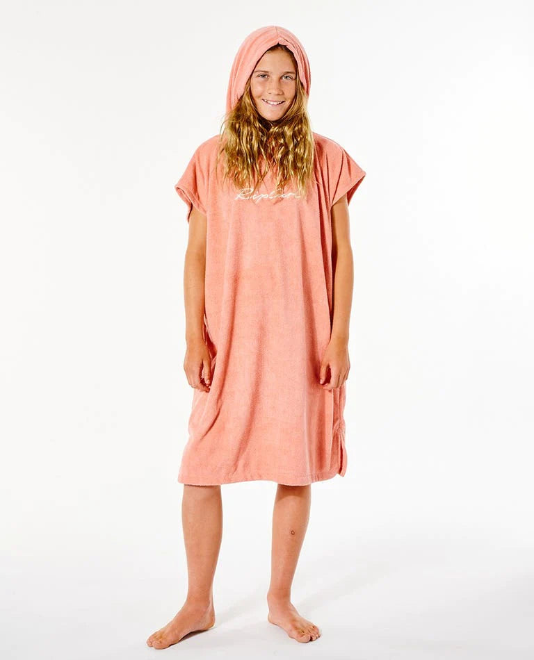 SCRIPT HOODED TOWEL-GIRL